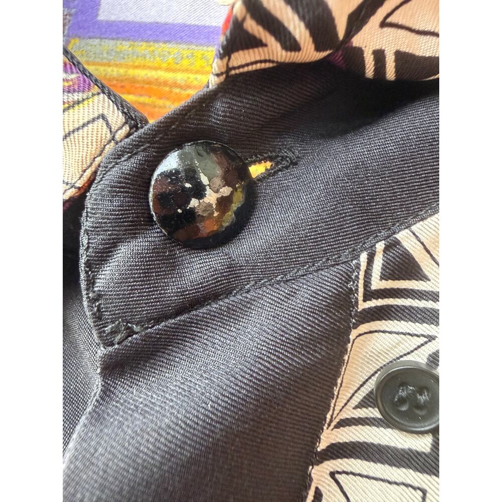 Gianni Versace Men's XL Purple Teatro Silk Shirt - Picture 11 of 15